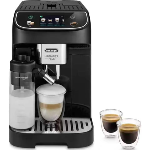 Hella Smooth Automatic Bean To Cup Coffee Maker Featuring One Touch Auto Milk Frother And 13 Custom Grind Settings. Dual espresso shots.