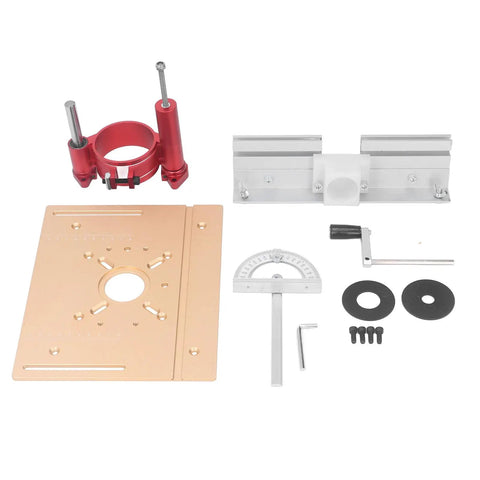 Tough As Nails Aluminum Router Table Insert Plate With Dead Nuts Accurate 0 To 47 Mm Lift Range heavy gauge steel parts and accessories layout