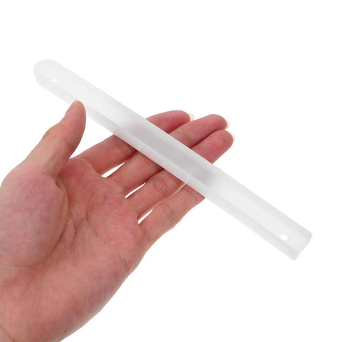 Hand holding Full Extension Drawer Slides For Wardrobes And Furniture, Smooth Operation, White Bottom Mount Cabinet Glides