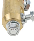 Stomp Out Wire Wrangling With This 360 Degree Rotatable Welding Ground Clamp Made From Solid Brass For Smooth Current Flow And Zero Hassle While Boosting Your Efficiency On The Job Site Today - close-up of brass clamp with bolts.