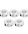 Five Top Tier Aluminum Alloy Shaft Collars 5 Pcs Two Thirds Inch Heavy Duty Clamping For Machinery Fixing And Positioning Keeps Load Slim Sick Flex Use In Your Garage Shop Always Reliable No Hassle Get Job Done Fast Smooth Day By Day. on white background