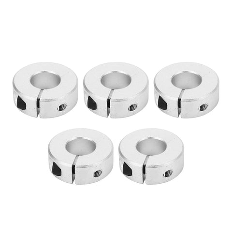 Five Top Tier Aluminum Alloy Shaft Collars 5 Pcs Two Thirds Inch Heavy Duty Clamping For Machinery Fixing And Positioning Keeps Load Slim Sick Flex Use In Your Garage Shop Always Reliable No Hassle Get Job Done Fast Smooth Day By Day. on white background