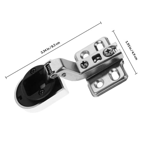 2 Pack Glass Door Cabinet Hinges Soft Close Buffering No Slam Hardware for Kitchen Cupboards 26mm Mounting Hole Fit Quiet