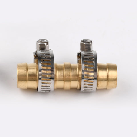 Brass Hose Joiner Repair Kit 3 Pack Half Inch Hose Mender With Stainless Steel Clamps Leakproof Barbed Coupler for garden hose