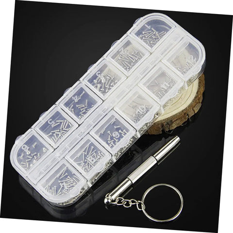 Eyeglass Repair Kit With 720 Pieces Screwdriver Set For Glasses Frames And Sunglasses, Tiny Screws And Nose Pads Included, Storage Case