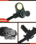 Street Ready Set Of Two Front Abs Wheel Speed Sensors Fit Ram 2500 And 3500 Trucks 2014 Through 2018 close-up details of sensor connector and mounting features.