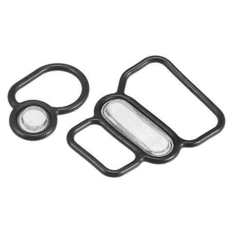 Honda Civic VTEC Solenoid Gasket Spool Valve Filter Screen Kit Pack Of 2 Black Direct Fit For 1996 Through 2005 Civic Del Sol 1996 Through 1997 Prelude 1993 Through 1994 Easy Install