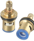 Easy Install Shower Knob Replacement Kit 4 Pieces 2 Sets Universal Valve Stem Conversion 1/2 Inch Faucet Handle Brass Components