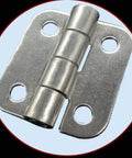 Premium Silver Mini Hinge, Sweetly Sized Cabinet Door Latch For Dollhouses Diy Woodcrafts And Furniture Repairs With Rock Solid Screw Mount Finish, close-up view.