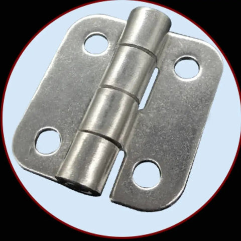 Heavy Duty Silver Door Hinge For Kitchen Cabinets And Wooden Drawers Rock Solid Furniture Hardware Fast Screw Mount close up