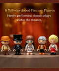 Mini figures from Vintage European Grand Theater Building Set With Crystal Chandelier, Transparent Dome And Expandable Street Scenes