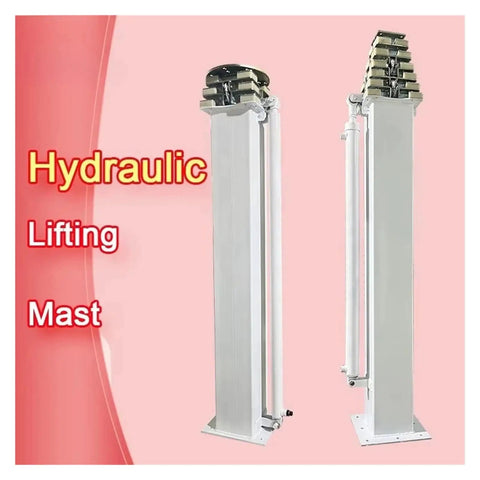 Beefy Steel Telescopic Mast Featuring Smooth Hand Crank Hydraulics For Moving Heavy Loads Up To 100Kg with dual columns.