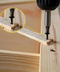Wood Screws Assortment Kit With 600 Pieces Self Tapping Phillips Drive Flat Head Carbon Steel Black Screws in use on wood