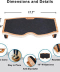 Ergonomic Wood Foot Rest With Rocker Board For Standing Desks, Supports Up To 350 Lbs, Non Slip, No Assembly, 18 Inch Wide