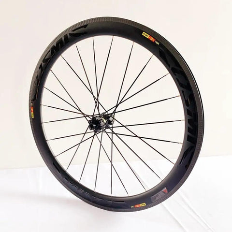 Carbon Fiber 700C Road Bike Wheel Set With 50mm Clincher Rim Ultralight Aluminum Alloy Double Wall Disc Brake