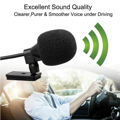 HD Voice 3.5mm Car Microphone Replacement For Kenwood Boss JVC Sony Jensen Alpine Head Units With 9.85 Feet Cable