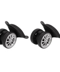 Durable Nylon Luggage Caster Wheels Replacement Pair, 360 Degree Swivel Suitcase Wheels for Travel shown side view