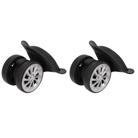 Durable Nylon Luggage Caster Wheels Replacement Pair, 360 Degree Swivel Suitcase Wheels for Travel shown side view