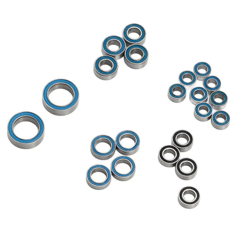 Traxxas 1 18 RC Bearing Kit Stainless Steel Ball Bearings For Small Crawlers Upgrade Parts With Non Double Rubber Seal Durable And Smooth Performance For 1 18 Scale RC Cars, blue and black sealed bearings