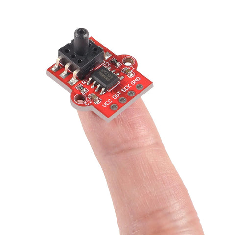 ACEIRMC 3.3-5V digital barometric pressure sensor module on red PCB with VCC OUT SCK GND labels.