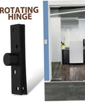 Heavy Duty Pivot Hinge For Hidden Secret Doors Stainless Steel With Black Finish Quiet Durable Door Hardware Installed