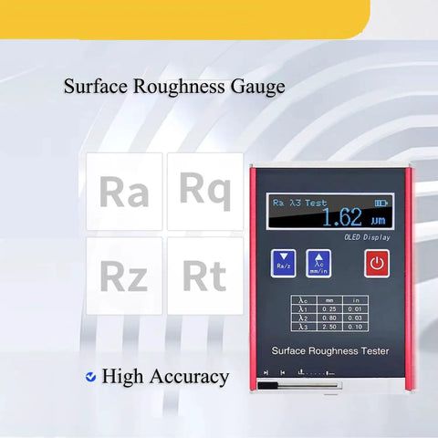 Roughness Tester Portable Profilometer With Four Testing Parameters Ra Rq And Rz Rt High Accuracy to 0.01 μm OLED Display