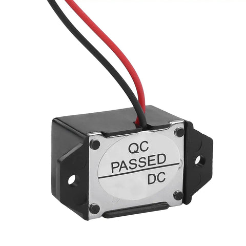 Mini Buzzers With Leads 12V 400 Hz Morse Code Beepers Pack Of 10 Mechanical Electronic Components For DIY Projects ABS Case 75 DB Sound 34 X 17 X 15MM, black wired buzzer