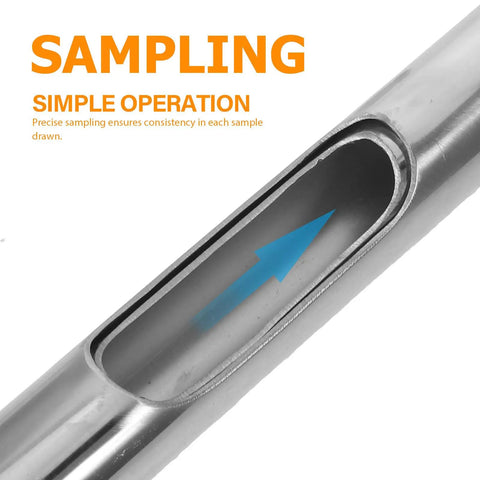 Stainless Steel Grain Sampler Tool With 3 Hole Design, Compact Lightweight Probe For Farm Management And Warehouse Use, Quick And Easy Corn And Grain Sampling For Pro Grade Harvest Ops close-up sampling port