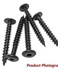 20 Pieces Self Tapping Screws Set Flat Head Hex Socket Cap Screws M6x40mm For Furniture Making And Woodworking Projects Durable Carbon Steel Hardware Built To Last With High Hardness And Strong Load Bearing For Heavy Duty Applications, black screws close-up view