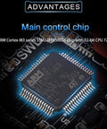 Close-up of ARM Cortex-M3 control chip on Silent 32Bit SKR Mini E3 V2 Control Board With TMC2209 UART Drivers For Ender 3.