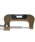 Compact 0 To 25 Mm Mechanical Outer Diameter Micrometer featuring a thin rod throat for precise measurements.