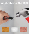 Installing cable clip with steel nail on wall for Ultimate Cable Clips Pack 400 pcs for easy wire wrangling at home office