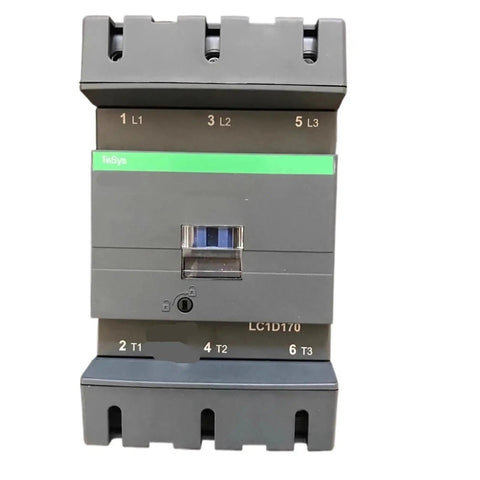 Front view of LC1D17000M7C Contactor Beefy Three Phase 380V 170A Heavy Duty Motor Controller with visible terminals.