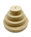Heavy Duty 75mm Grinding Wheel And Felt Polishing Pad Perfect For Bench Grinder Or Die Rotary Tool Abrasive Disc Buffing Kit felt pads arranged in a stack.