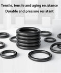 2.4mm O Ring Set Gasket Seal Kit Nitrile Rubber O Rings Assortment For Automotive And Industrial Use High Elasticity And Wear Resistant Seals Great For Replacement In Machinery Automotive Plumbing And Marine Projects Durable Performance black nitrile O-rings stacked