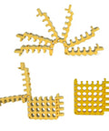 Cat5 And Cat6 Wire Management Comb For Taming That Ethernet Mess In Server Racks While Keeping Your Tech Rig Clean And Totally Pro During Heavy Cable Bundling, yellow plastic, flexible design, 80x80mm.