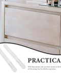 2 Pack Plastic Under Drawer Slides With Easy Installation And Whisper Quiet Operation next to a wooden cabinet