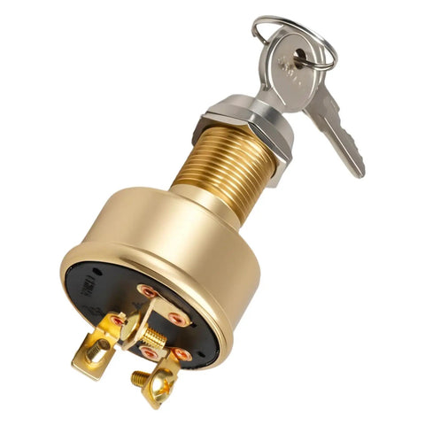 Heavy Duty Marine Ignition Switch For Boats 15 Amps 12 Volts Three Position Off Ignition Start With Two Keys Replacement MP39060