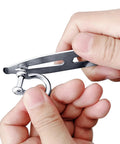 Hands using On Deck Marine Multitool Bottle Opener and Screwdriver, Stainless Steel Emergency Tool for Boats and Deck Maintenance