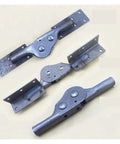 Slick 180 Degree Flip Joint For Lazy Sofa Bed Conversion Featuring Hella Flexible Five Position Backrest Pivot Hinge And Heavy Duty Mounting Brackets For No Sweat Setup, showing metal hinge brackets.