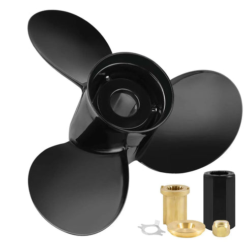 Aluminum Boat Propeller 12 and Three Quarter Inch Diameter 21 Pitch 3 Blades Right Hand Rotation 15 Spline Backup Replacement for Mercury Outboards 40 140HP OEM 48 77348A45 Hub Kits Included