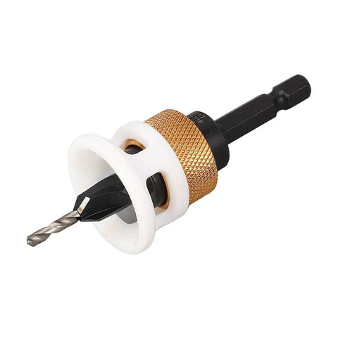 Premium 4 Flute Step Drill Bit Set For Woodworking And Metalworks Jobs With Adjustable Depth Stop Collar Alloy Steel Construction Perfect For Drilling Holes In Thick Metal, Plastic, Wood Or Plywood Without Messing Up Countersink Work On Any Diy Project. 1/2 in step drill bit with depth stop collar