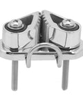 316 Stainless Steel Cam Cleat with Ring Fairlead for 3 to 12mm Rope, front view