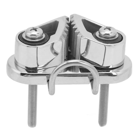 316 Stainless Steel Cam Cleat with Ring Fairlead for 3 to 12mm Rope, front view