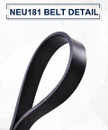 E0205 Vacuum Belts Replacement For Eureka PowerSpeed Upright Vacuums Wide Compatibility With NEU Series NEU181 belt detail