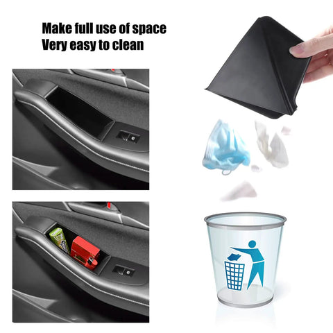 4 Piece Mazda 3 CX30 Door Grab Handle Set With Armrest Cover And Storage Organizer Tray Slick Fit Left Hand Drive 2020-2026