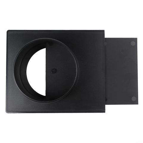Heavy Duty 100Mm Dust Hose Adapter For Vacuum Cleaners With Robust Abs Plastic Construction. Top view showing the compact design.