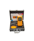 Portable Four Gas Monitor Detector For CO H2S O2 And EX Gas with clip case and bright orange finish in carrying case