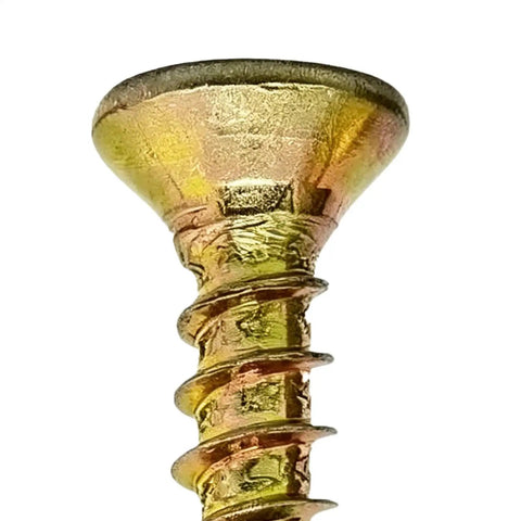 Close-up of a screw from the Expansion Screw Set For Drywall And Concrete Pro Grade Carbon Steel Wall Anchors And Plasterboard Fixings Kit
