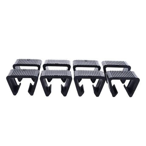 Outdoor Patio Furniture Clips 8 Pack For Sectional Sofas And Rattan Couches Secure All Weather Plastic Clamps in black